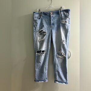 American eagle Tom girl high rise distressed jeans